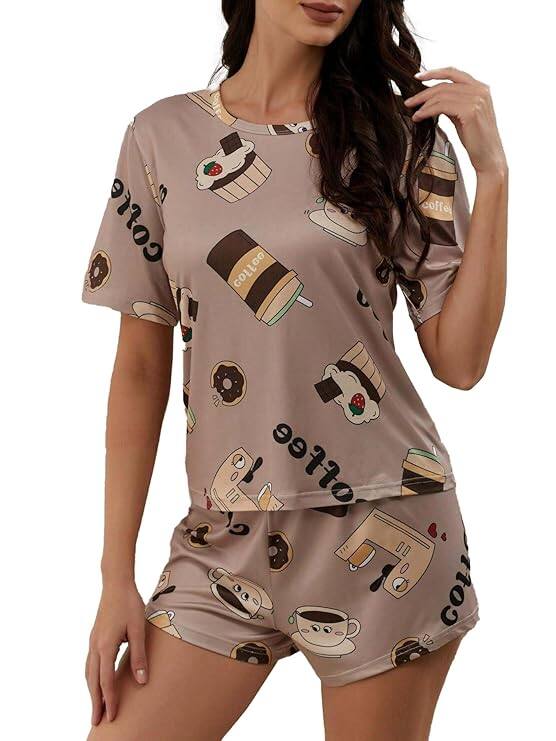 Smowkly Printed Cotton Blend Night Suit