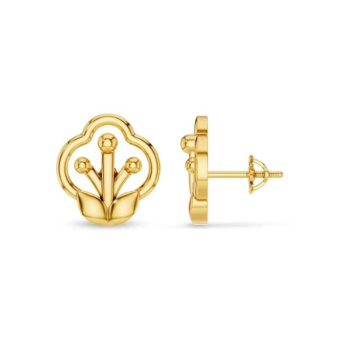 Kisna Bloomaura Gold Earrings