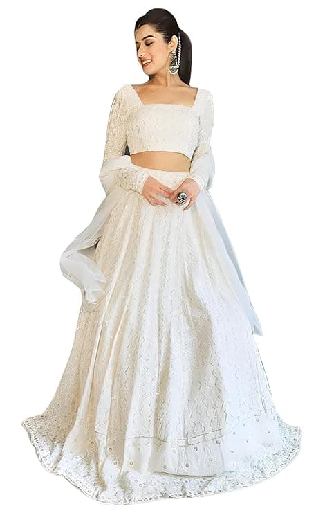 Trendmalls Georgette Embroidery Lehenga Choli With Dupatta (Ready To Wear) Trendmalls Georgette Embroidery Lehenga Choli With Dupatta (Ready To Wear)