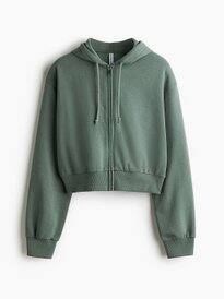 Cropped Zip Through Hoodie Cropped Zip Through Hoodie