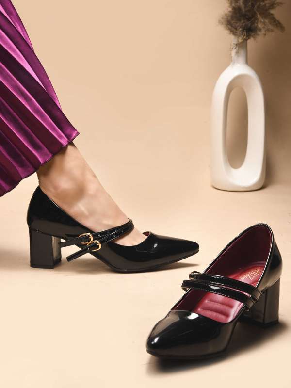 SHUZ TOUCH Women Pointed Toe Block Heel Mary Janes SHUZ TOUCH Women Pointed Toe Block Heel Mary Janes