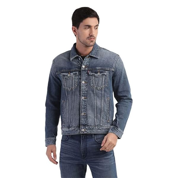 Levi's Solid Cotton Casual Jacket