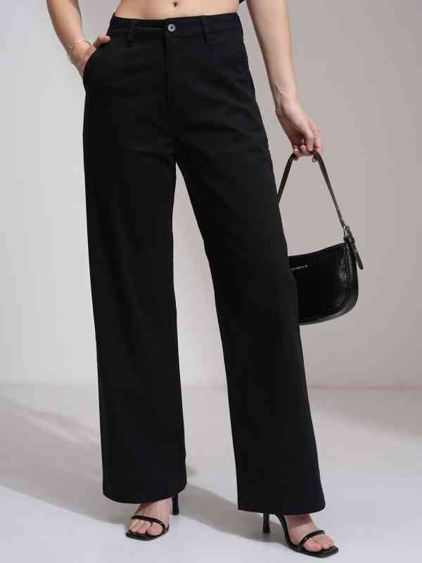 Roadster The Lifestyle Co. Wide Leg High-Rise Stretchable Jeans Roadster The Lifestyle Co. Wide Leg High-Rise Stretchable Jeans