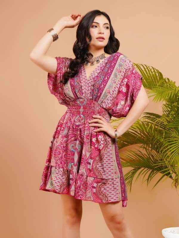 BohoLyfe Women Bohemian Print Fit & Flare Dress BohoLyfe Women Bohemian Print Fit & Flare Dress