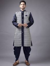 Amzira Printed Cotton Sherwani Set Amzira Printed Cotton Sherwani Set