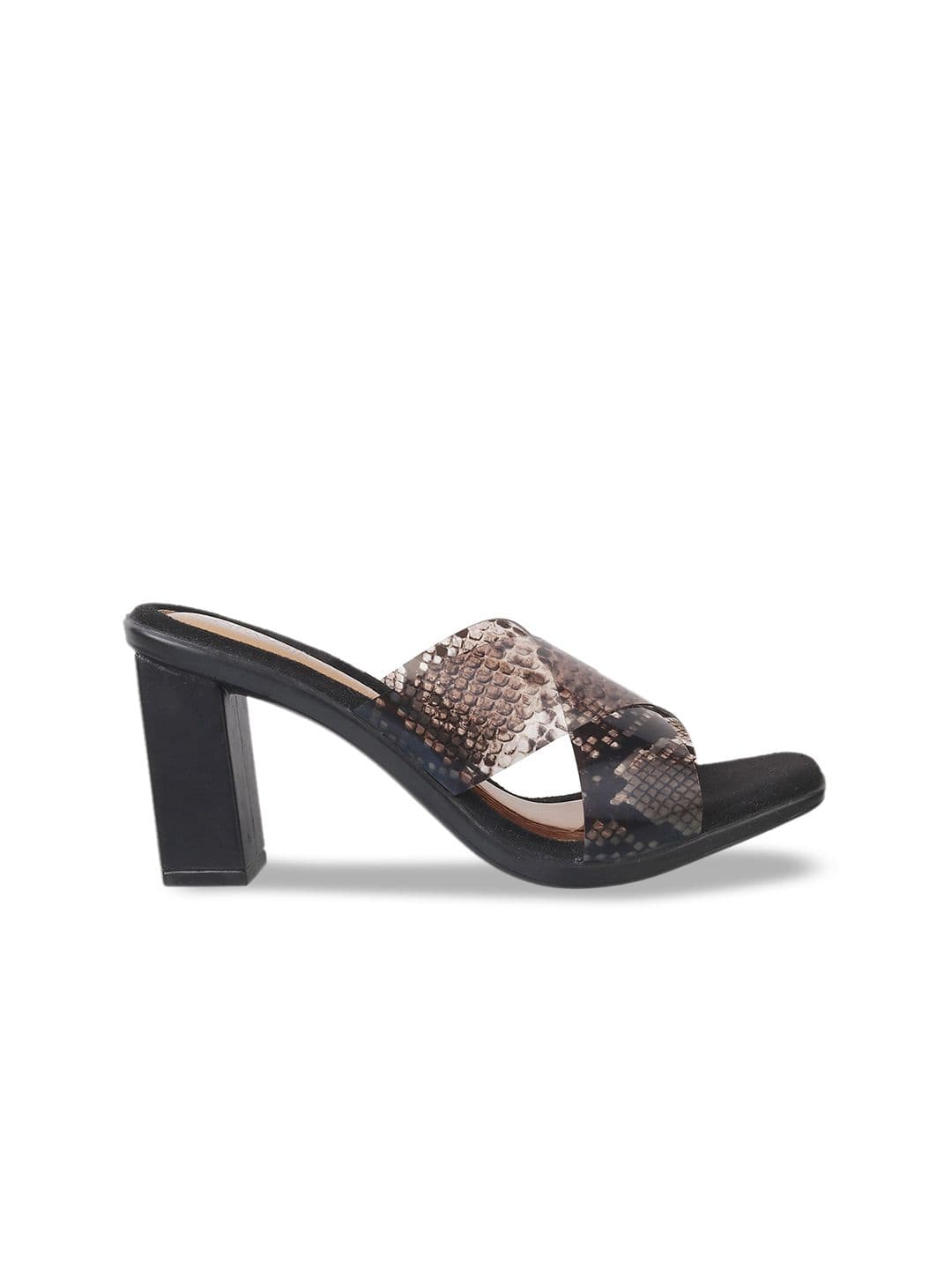Catwalk Brown Printed Heels