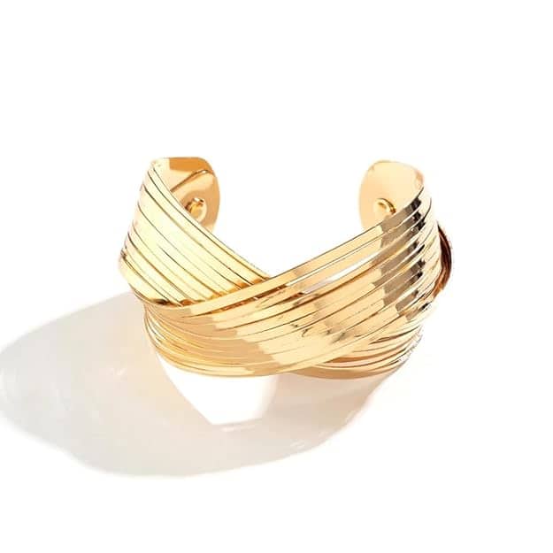 Shining Diva Gold-Plated Kada Cuff Shining Diva Gold-Plated Kada Cuff