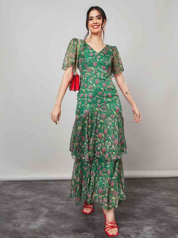 Styli Floral Printed Maxi Dress