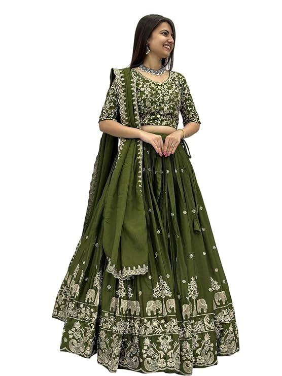 Aika Creation Vichitra Embroidered Lehenga Aika Creation Vichitra Embroidered Lehenga