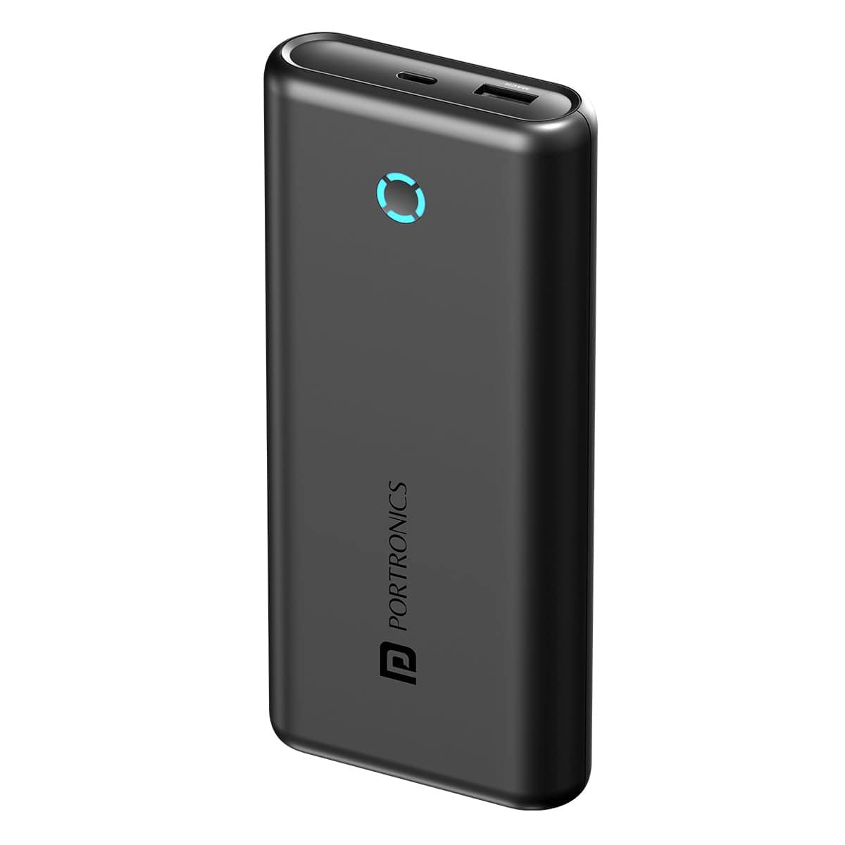 Portronics PowerPod 20K Advanced 20000 mAh Power Bank with 22.5W Max Output, Fast Charging Power Bank with 22.5W Mach USB-A &amp; 20W Type C PD Output,Type C Input (Black)