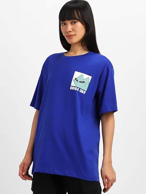 Juneberry Oversize Pocket Print T-Shirt Juneberry Oversize Pocket Print T-Shirt