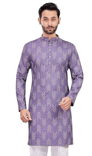 Studio Shringaar Cotton Blend Ikat Printed Kurta