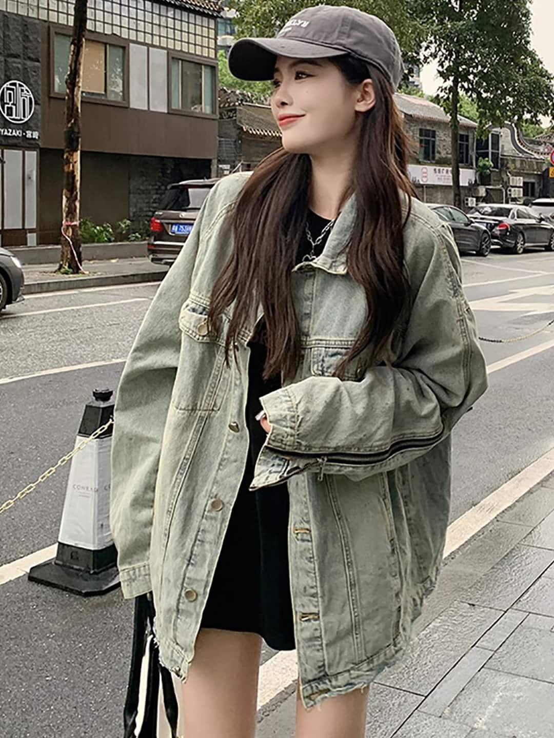StyleCast X Revolte Longline Denim Jacket