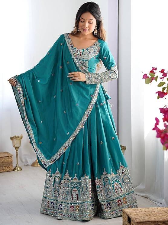 Tilki Fashion Semi Stitched Lehenga Tilki Fashion Semi Stitched Lehenga