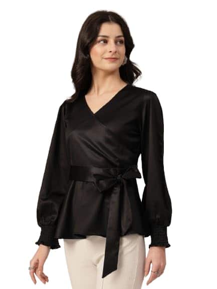Style Quotient Women Satin Smart Casual Top
