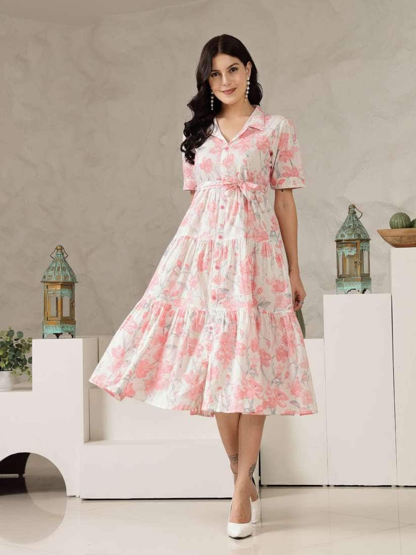 Stylum Floral Print Fit &amp; Flare Midi Dress