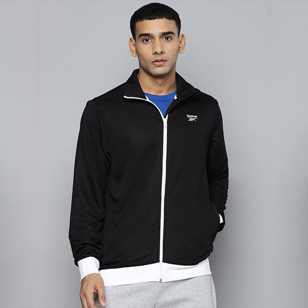Reebok Men Black Training or Gym Sporty Jacket