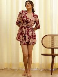 Sanskrutihomes Floral Printed Night Suit Sanskrutihomes Floral Printed Night Suit