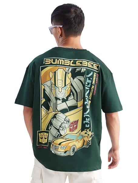 The Souled Store Bumblebee Oversized T-Shirt The Souled Store Bumblebee Oversized T-Shirt