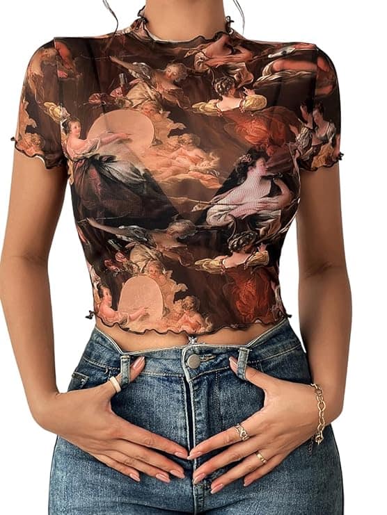 Miku Chiku Mesh Crop Top