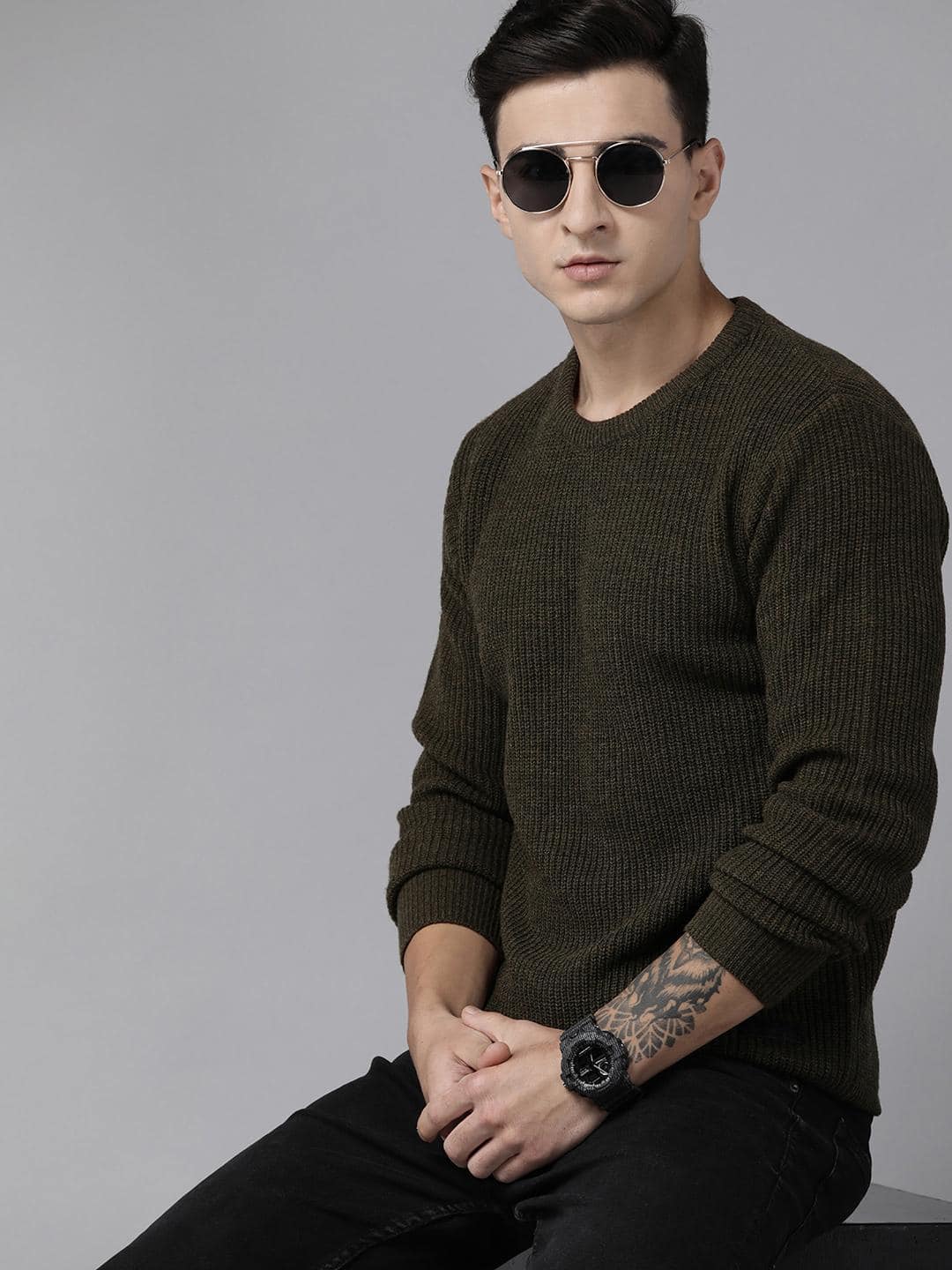 Roadster Men Acrylic Pullover