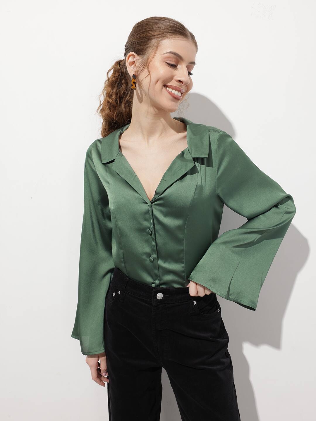 DressBerry Satin Drama Shirt