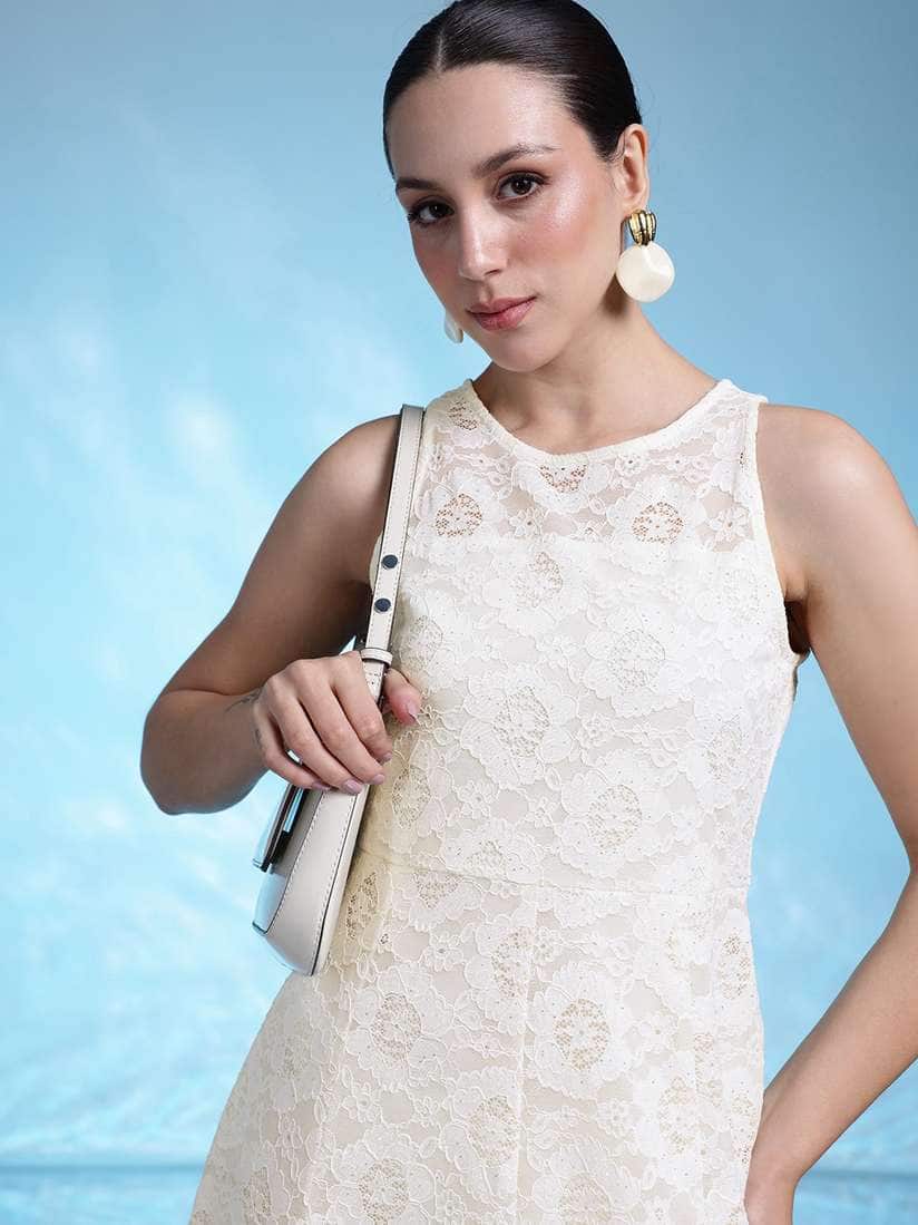  Athena Yellow Lace Maxi Dress