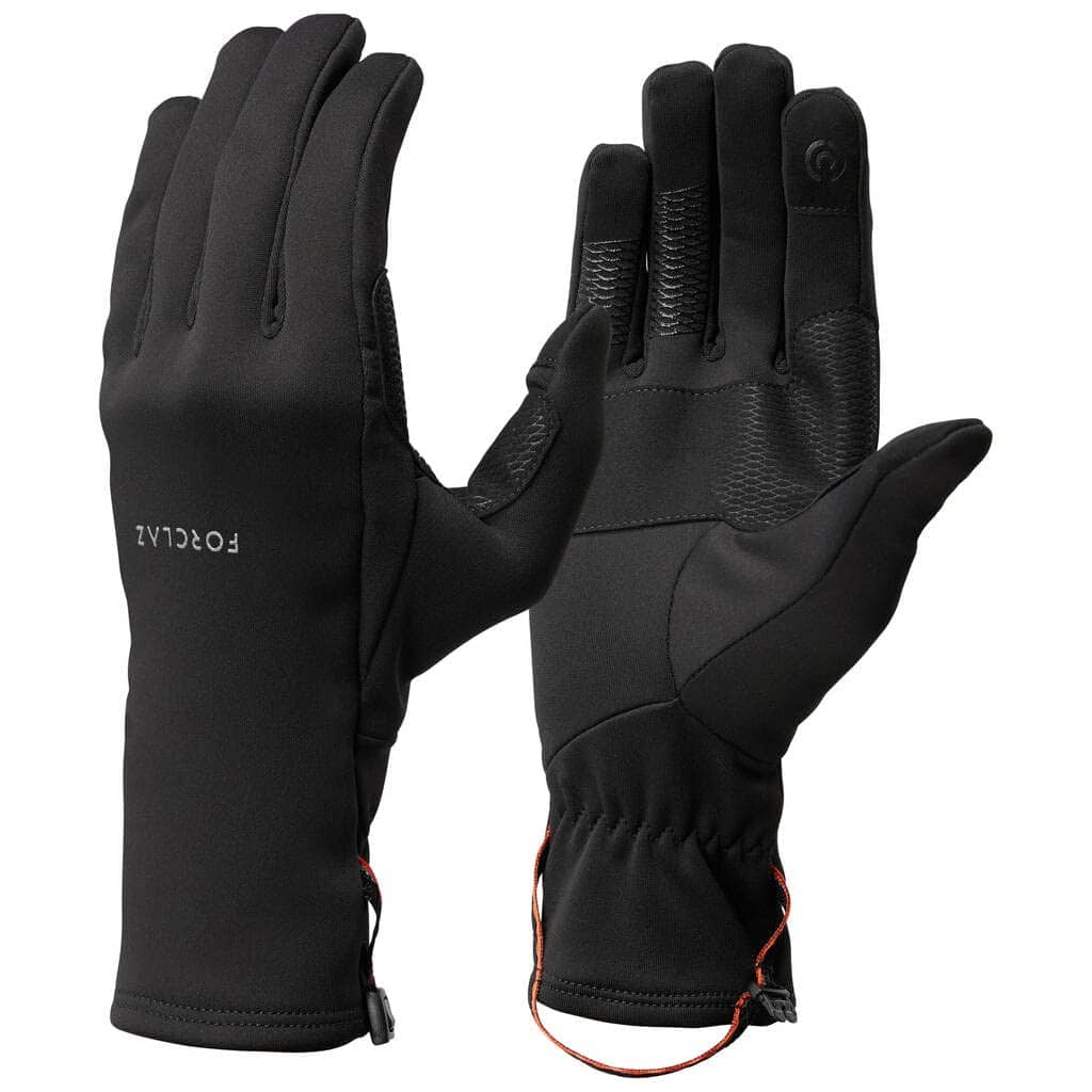 Decathlon FORCLAZ - Black Stretchable Touch Screen Compatibility Trekking Gloves Decathlon FORCLAZ - Black Stretchable Touch Screen Compatibility Trekking Gloves