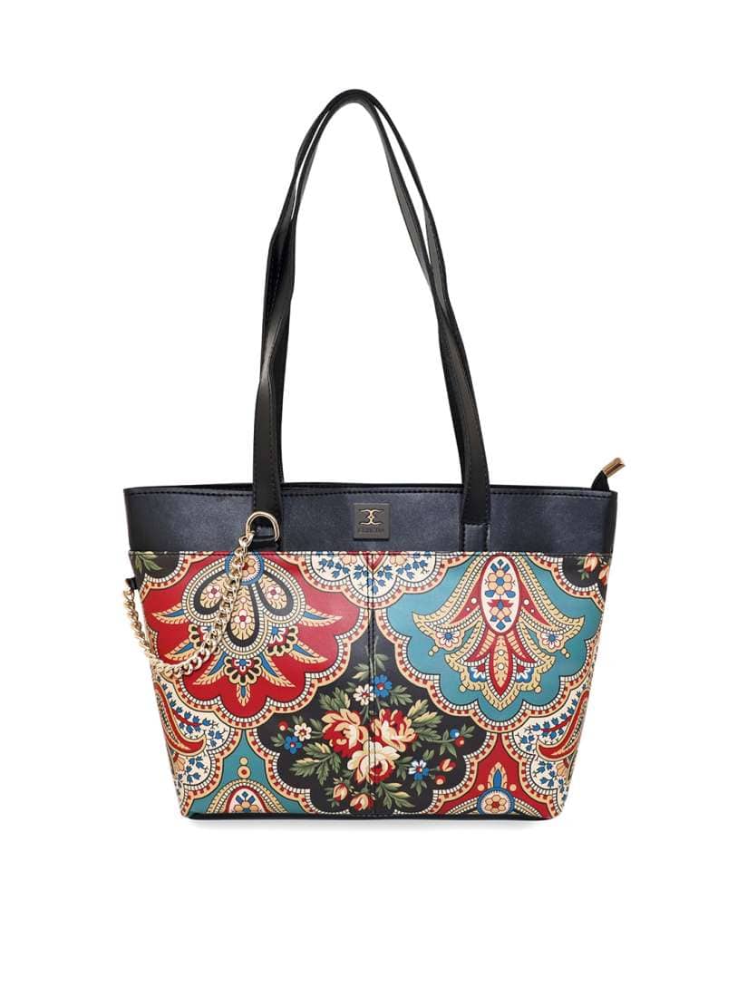 Esbeda Ethnic Motifs Printed Handheld Bag Handbags Esbeda Ethnic Motifs Printed Handheld Bag Handbags