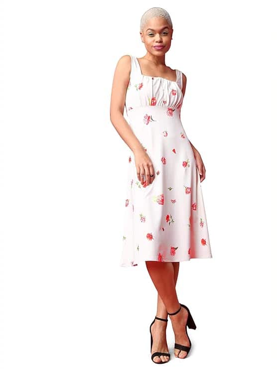  PURVAJA Women’s Fit &amp; Flare Knee Length Dress