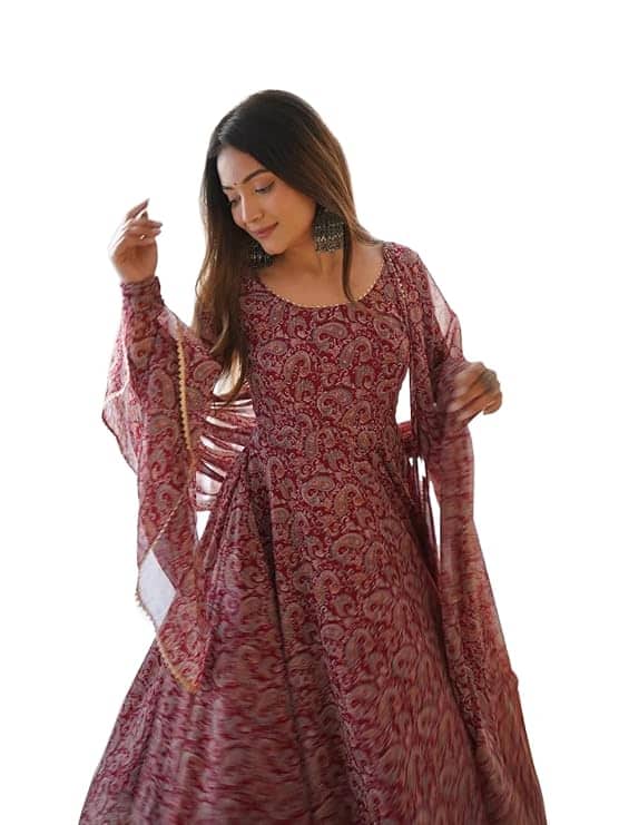 Wedani Georgette Anarkali Kurta Set for Women Wedani Georgette Anarkali Kurta Set for Women