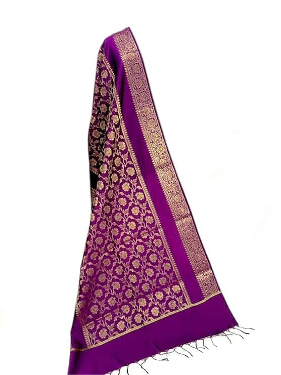 The SDF India Women's Zari Design Art Silk Dupatta
