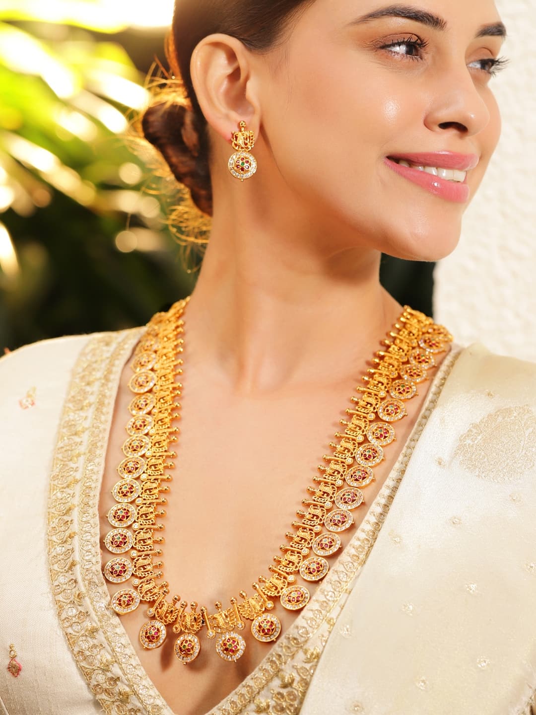 Rubans Traditional Temple Necklace Set