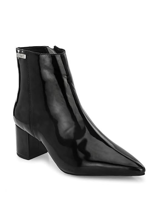 EL PASO Faux Leather High Heel Chelsea Boots