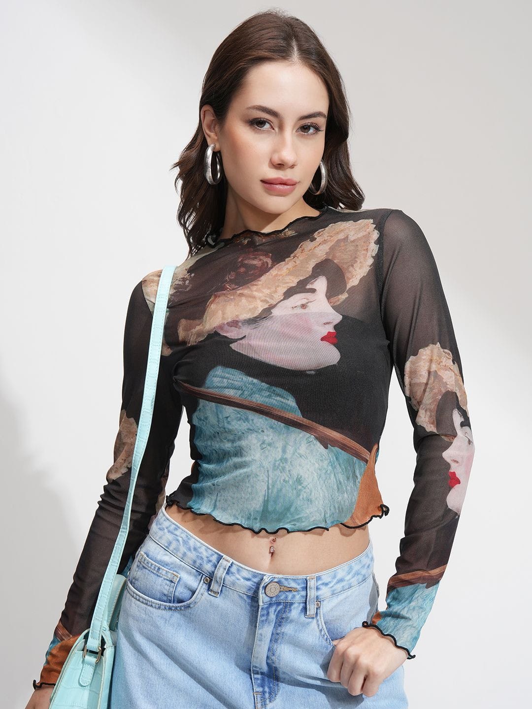 Espyr By Tokyo Talkies Print Crop Top