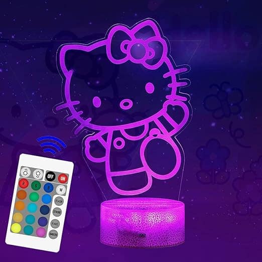 LOUHH Kitty Lamp – 3D LED with Remote Control