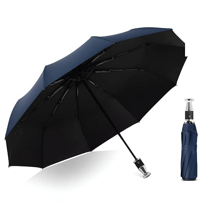 STAR WORK Automatic Open Golf Umbrella, Extra Large Oversize Windproof Waterproof Stick Umbrellas for Rain Umbrella for Men and Women and Family