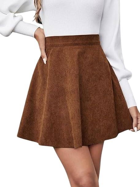 Woo Thing Ribbed Skater Skirt