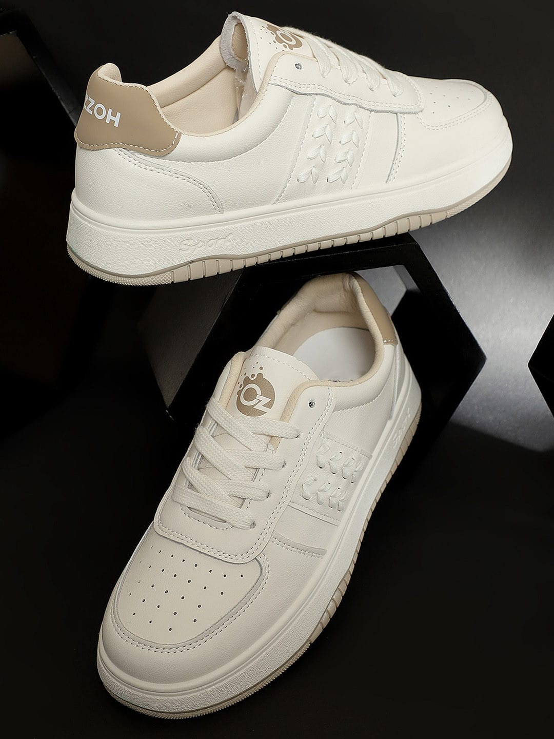 Ozzoh Women Perforations Basics Sneakers
