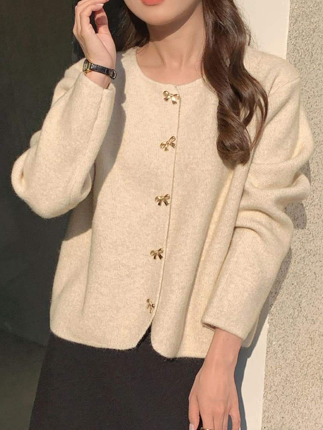 DressBerry Round Neck Cardigan DressBerry Round Neck Cardigan