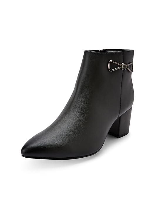Metro Faux Leather Ankle Boots
