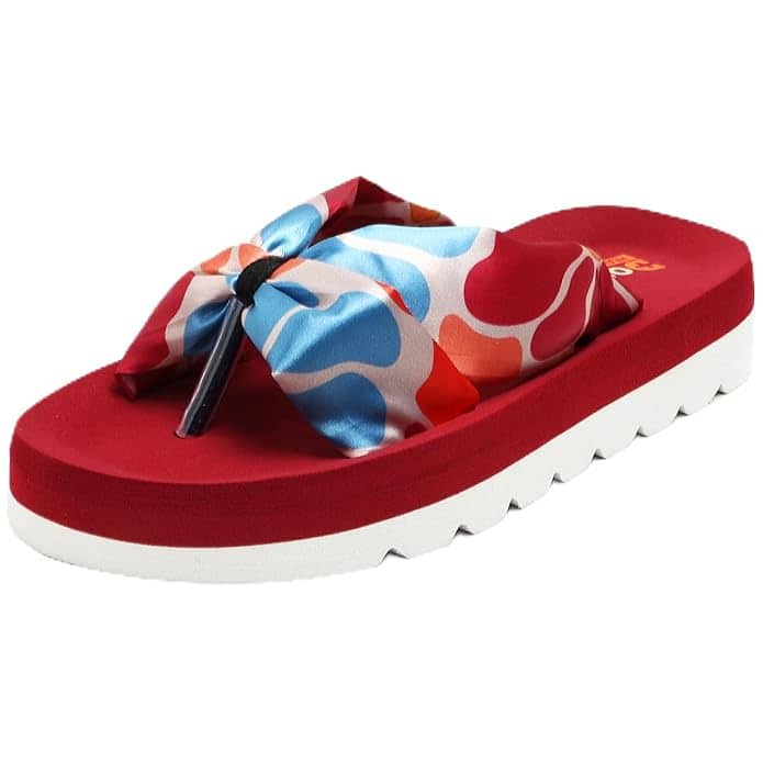 DOCTOR HEALTH SUPER SOFT Women Stylish Bow Platform Slippers | Soft Cushioned Casual Flip Flops