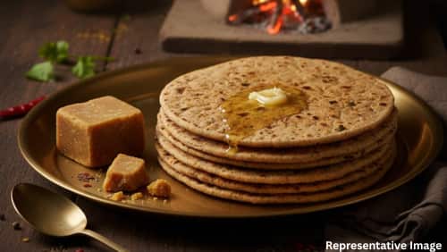 Bajra Roti and Ghee and Jaggery