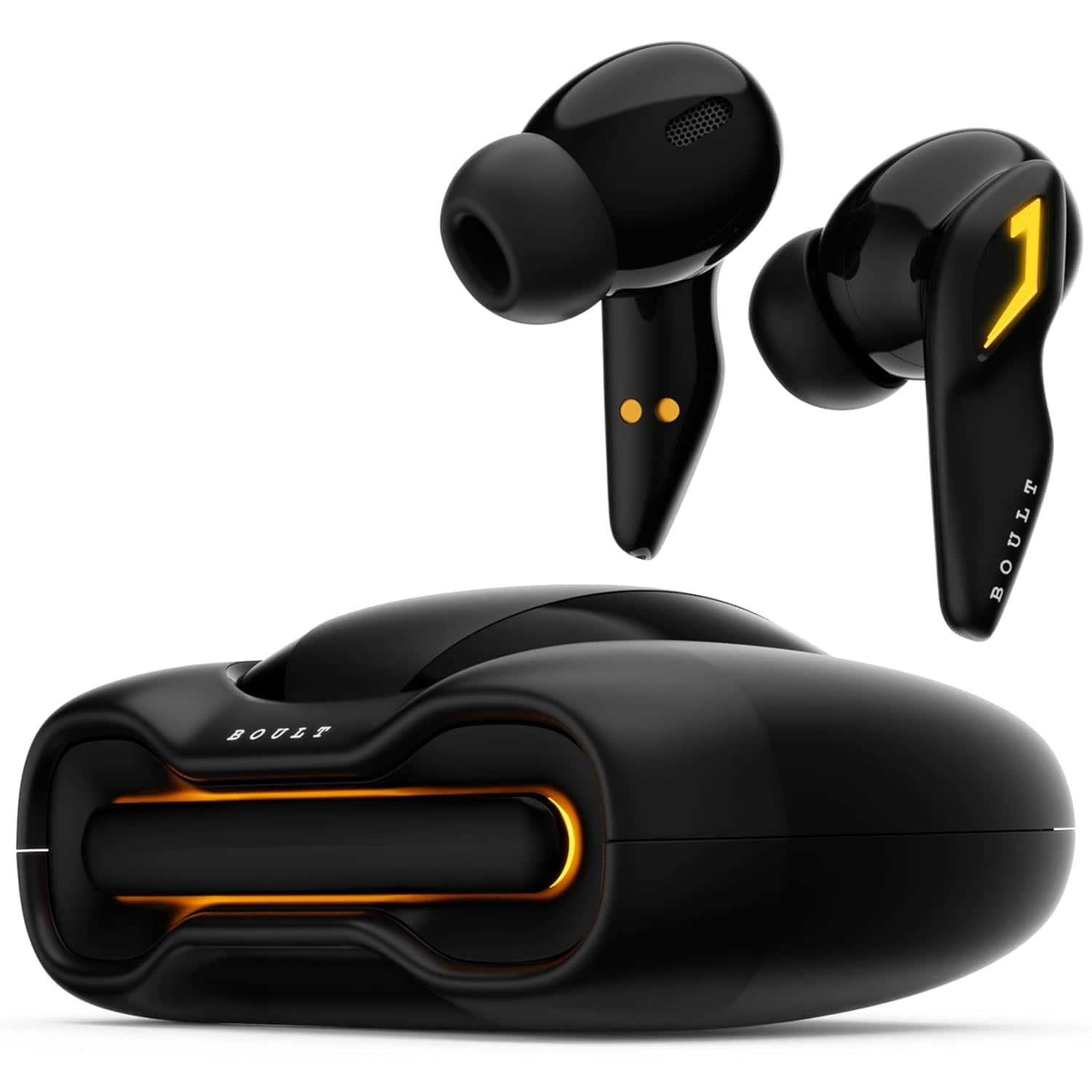 Boult Audio UFO Truly Wireless in Ear Earbuds with 48H Playtime, Built-in App Support, 45ms Low Latency Gaming, 4 Mics ENC, Breathing LEDs, 13mm Bass