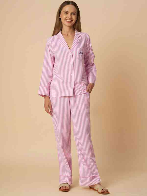 Chemistry Striped Night Suit