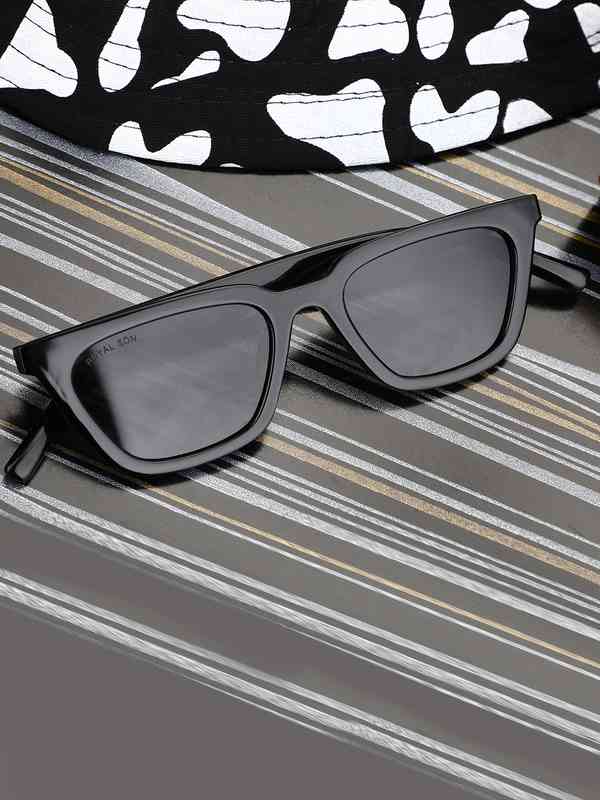 ROYAL SON Unisex Black Sunglasses
