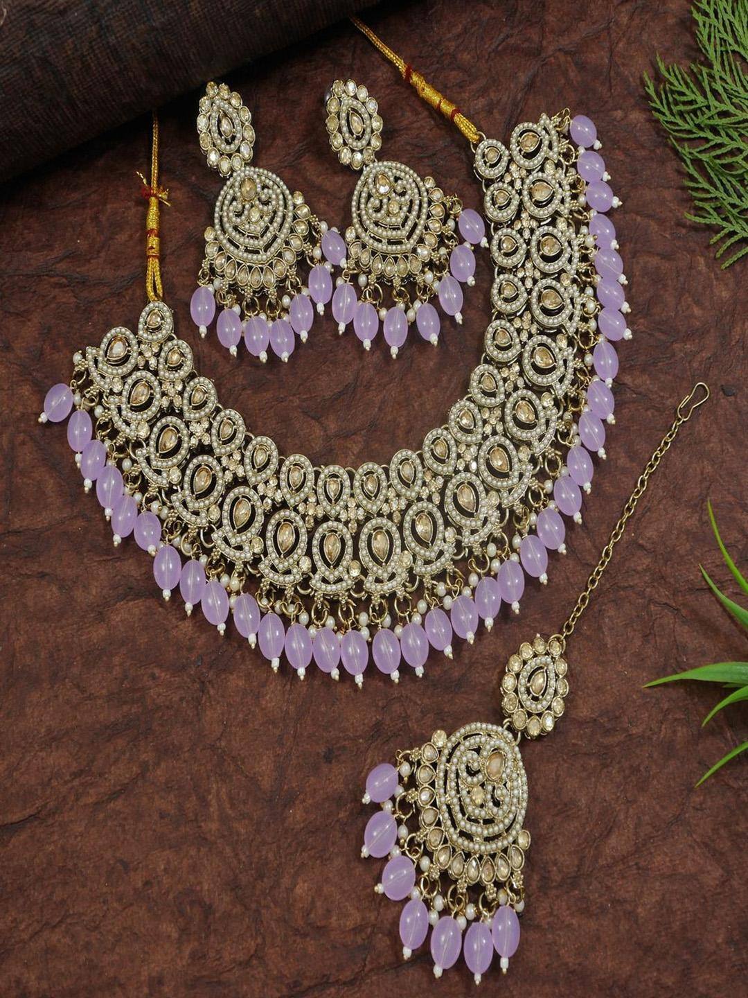 SGA Fashion Stone Embellished Bridal Necklace Set