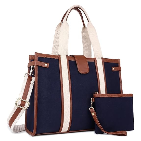 Womanix Canvas Laptop Tote Bag (14-inch)