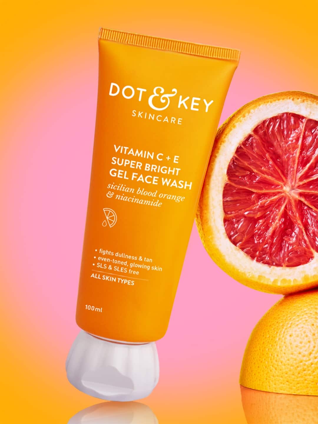 Dot &amp; Key Vitamin C+E Super Bright Gel Facewash with Blood Orange &amp; Niacinamide (100ml)