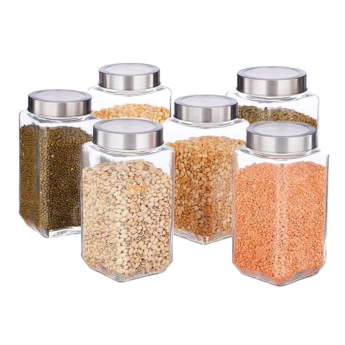 Vency Glass Square Shape Jars